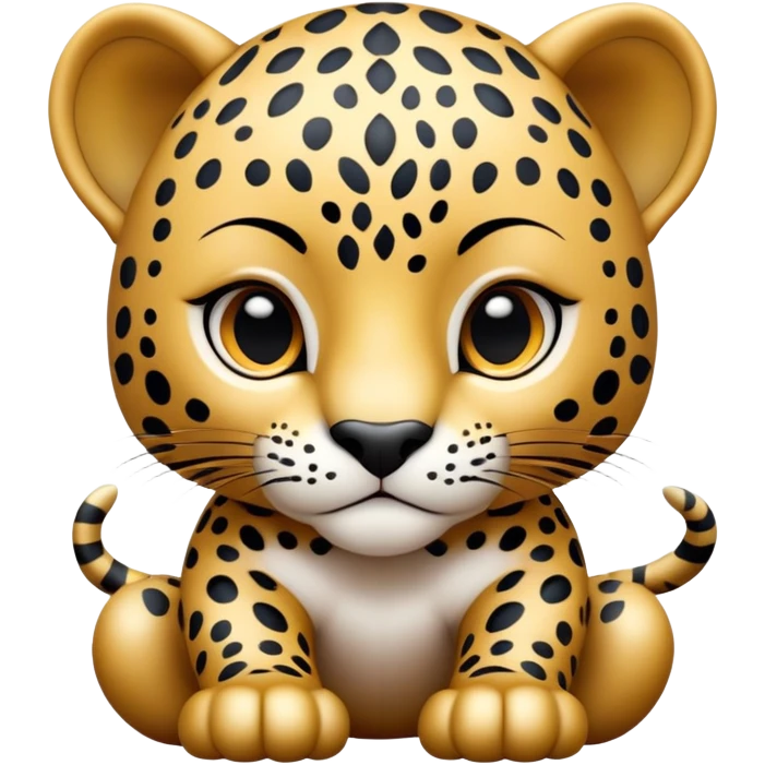 cinematic-noble-baby jaguar-portrait-emoji,-poised-and-elegant,-with-a-sleek,-muscular-build-adorned-with-striking-rosette-patterns-and-intense,-focused-eyes,-simplified-yet-sharp-and-sophisticated-features,-highly-detailed,-glowing-with-a-soft, emoji
