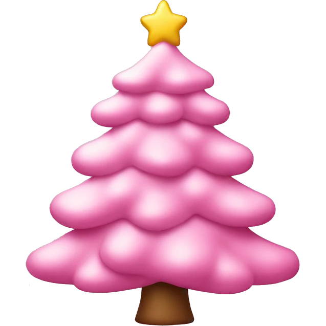 Pink sugar color Christmas tree emoji