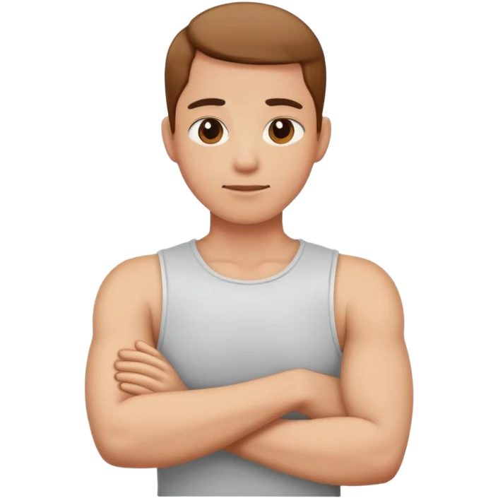 arms crossed holding neck  emoji