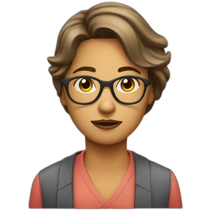 Librarian looking tired emoji