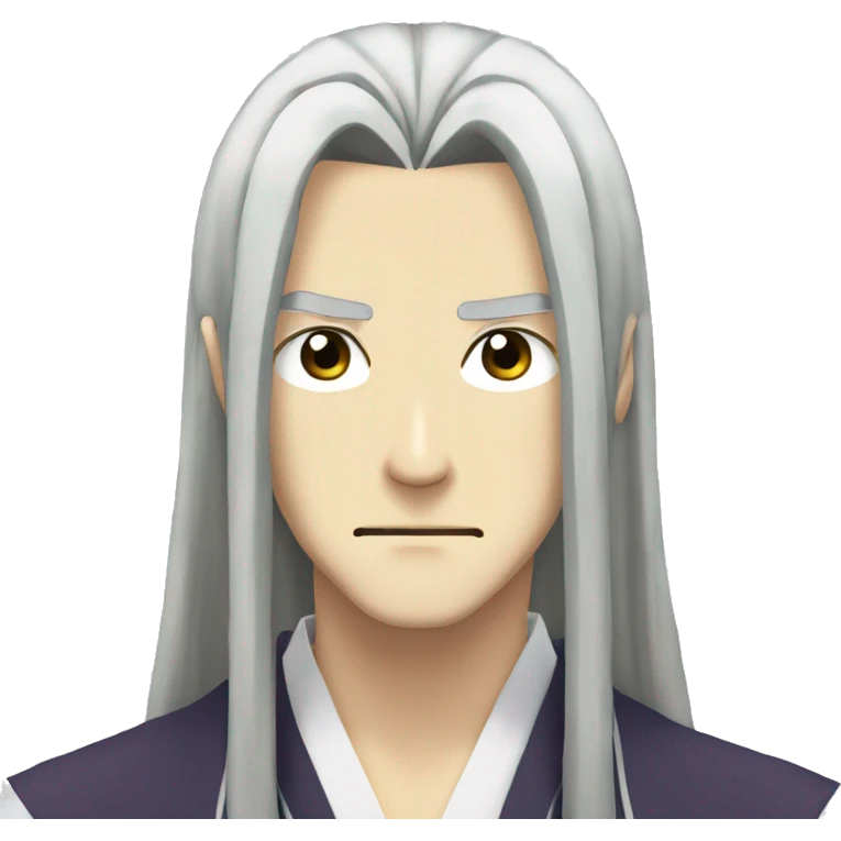 The Tomoe guy from kamisama kiss with long hair and serious face emoji