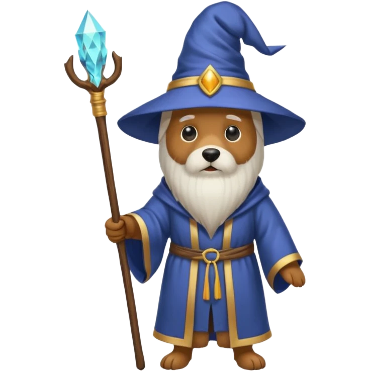 Dog wizard emoji
