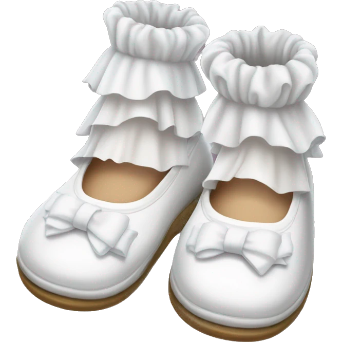 mary jane shoes and frilly white socks emoji