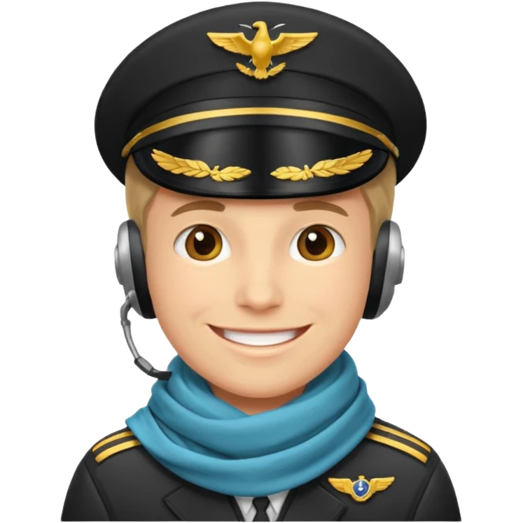 Pilot with scarf 
 emoji