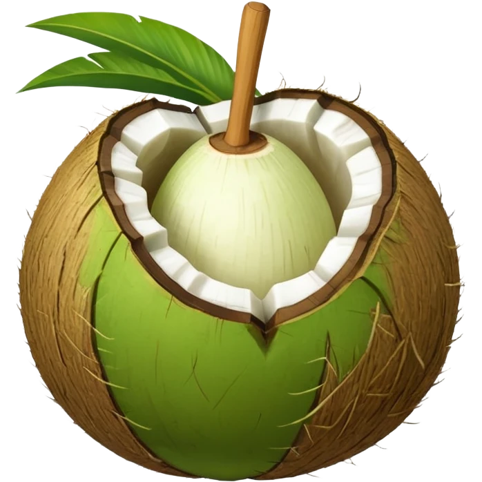 "WholeFULL CLOSED Green Tender Coconut" emoji