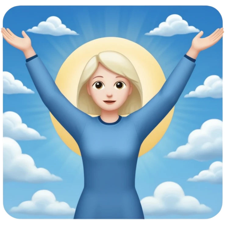 rapture with person going into sky emoji