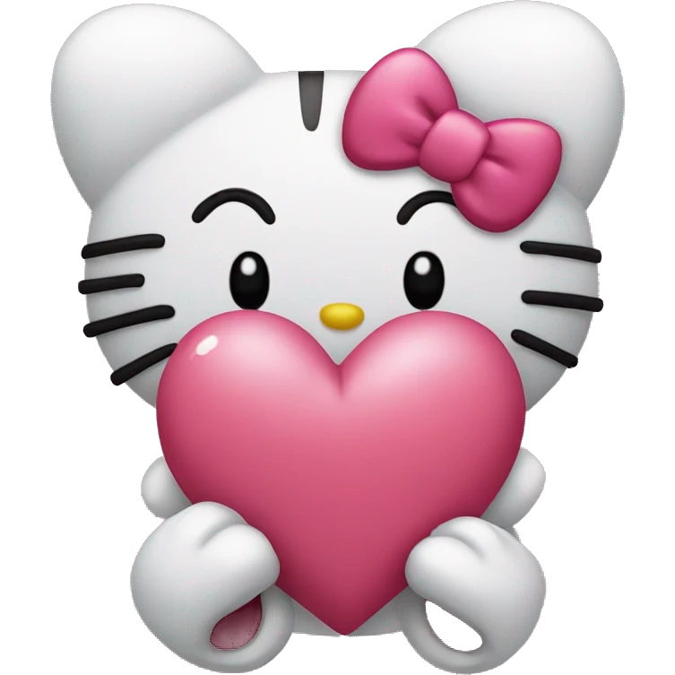 Hello Kitty corazón emoji