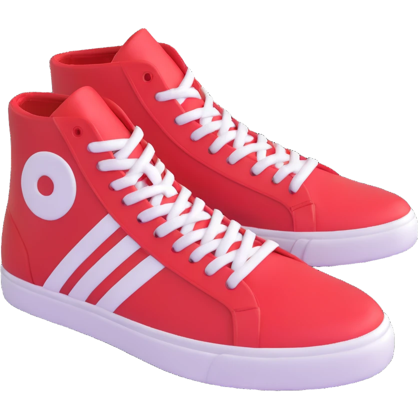 red and white Sonic the Hedgehog shoes emoji