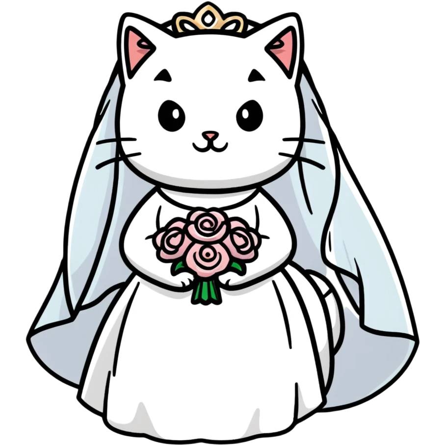 cat bride emoji