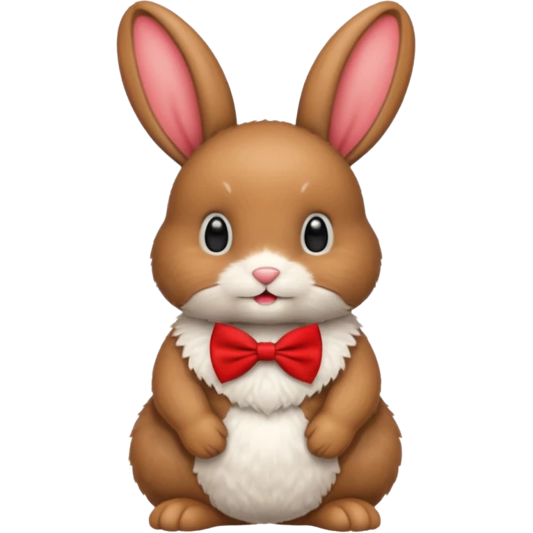 brown bunny with red bowtie emoji