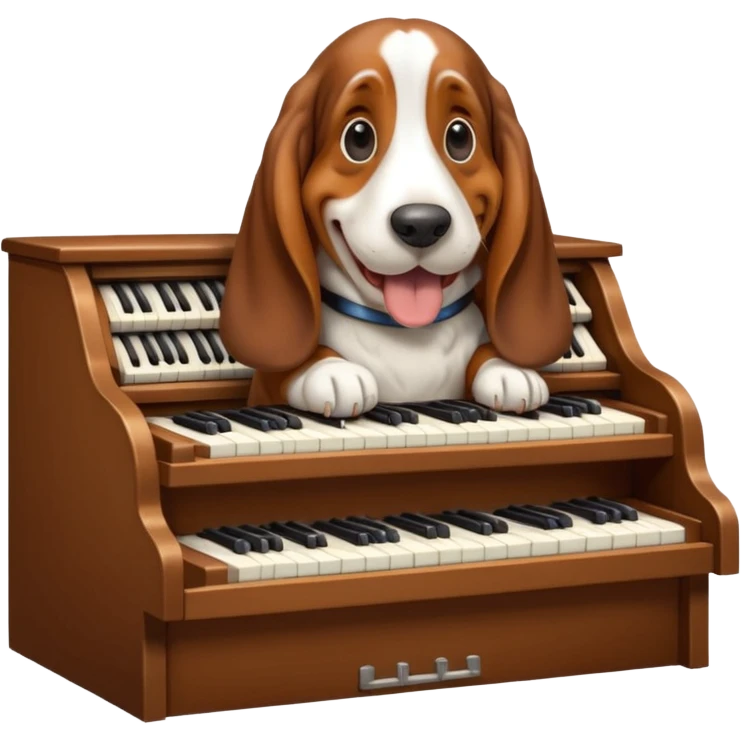 bassethound playing hammond emoji