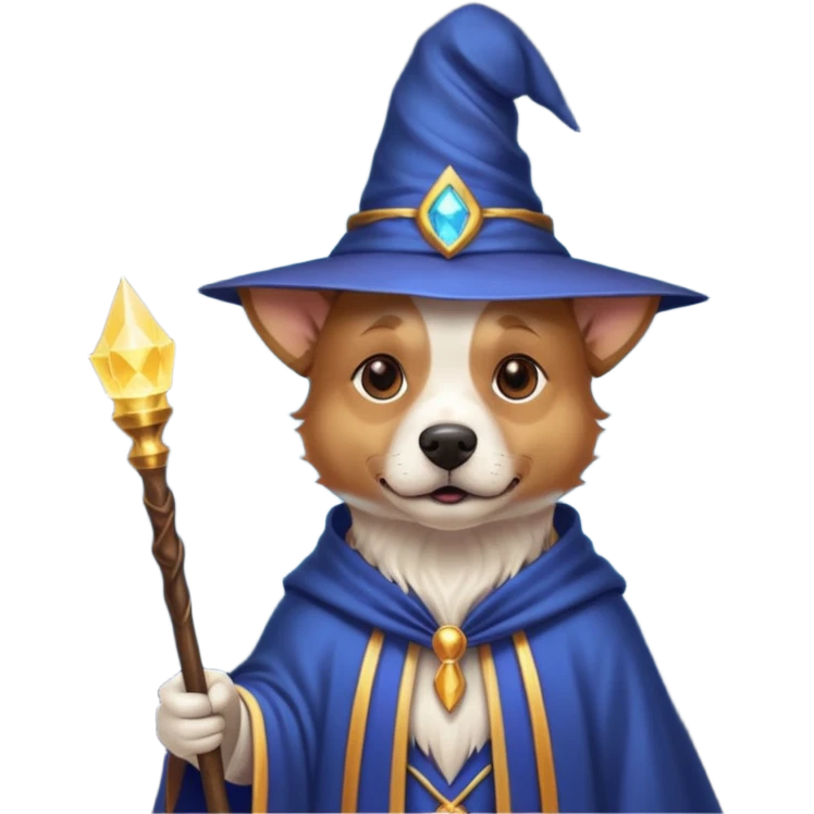 Dog wizard emoji