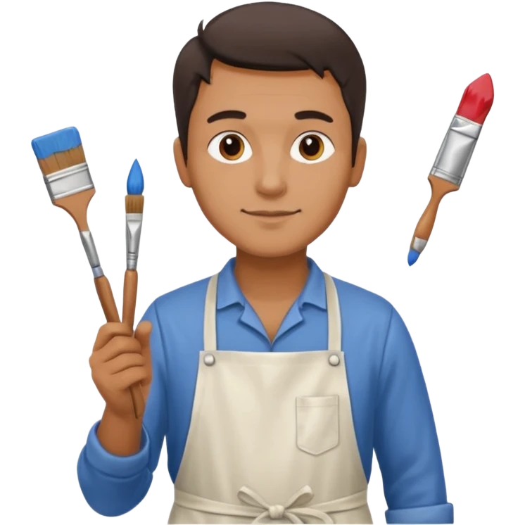 Ceramic Painter man emoji