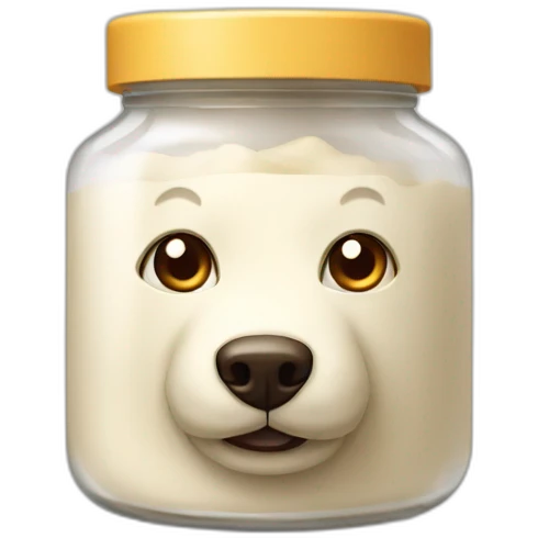 pet jar + cream emoji