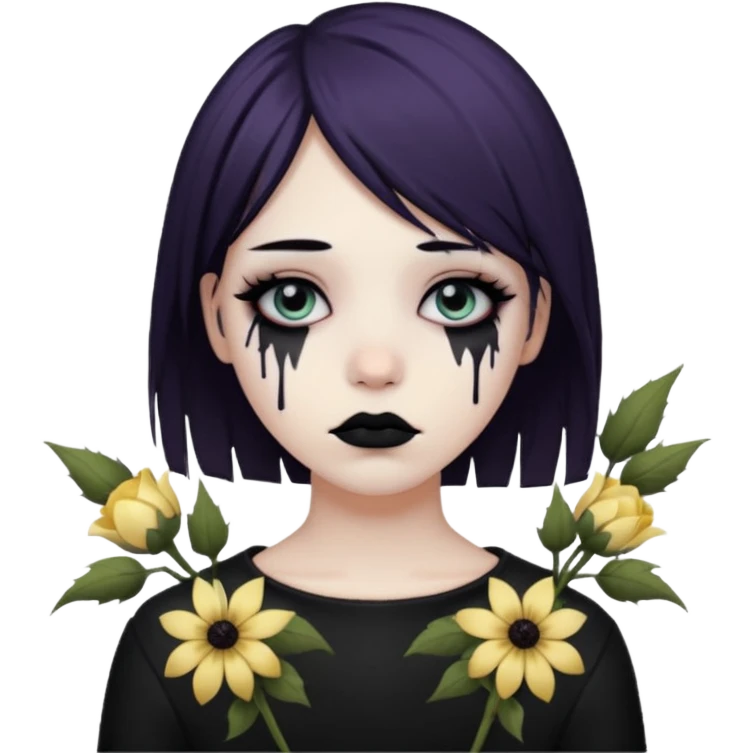 Emo with wilted flowers  emoji