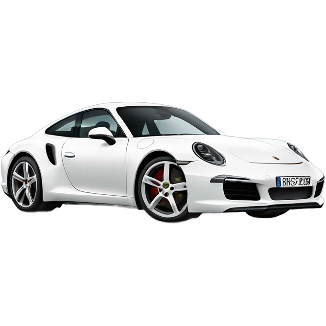 white new Porsche 911  emoji