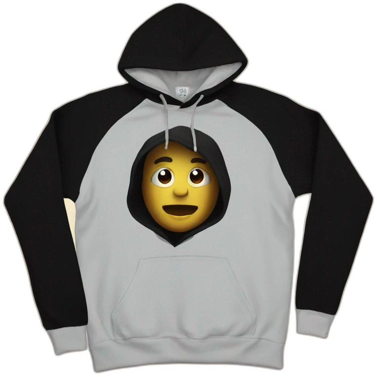 hoodie black emoji