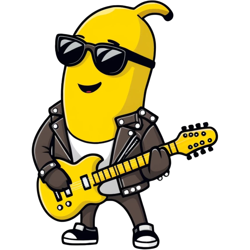 Rockstar banana  emoji