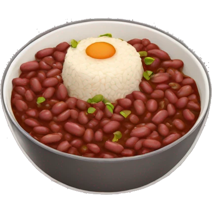 Red Beans and Rice with jerk Chicken emoji