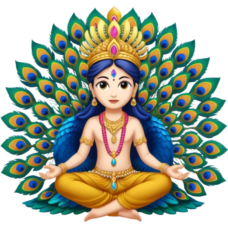 Muruga sitting on peacock  emoji