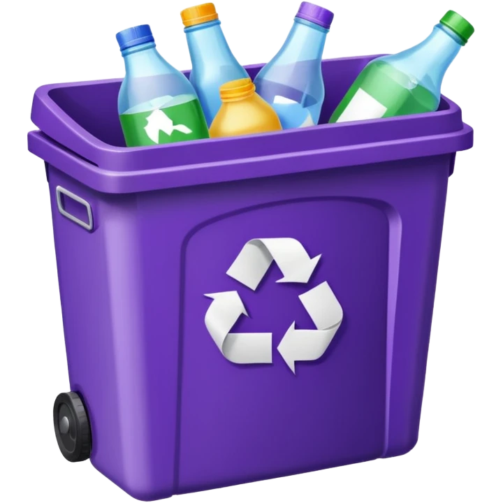 purple recycle bin emoji