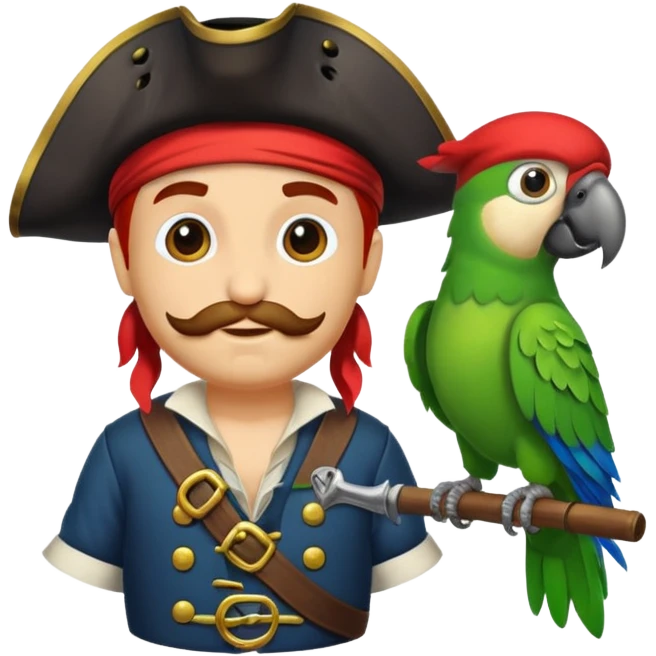 pirate and parrot emoji
