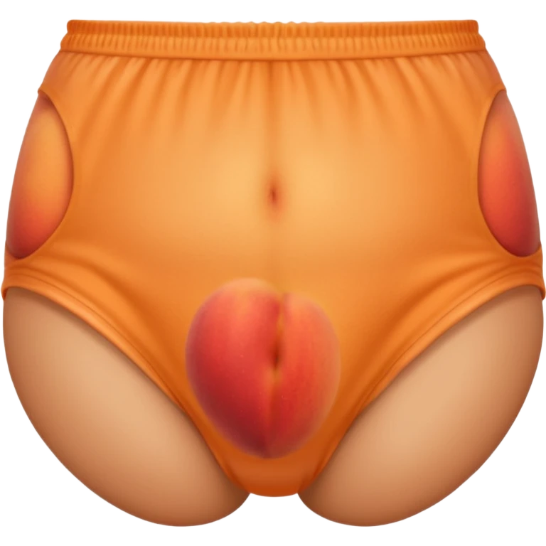 thick peach wearing underwear emoji