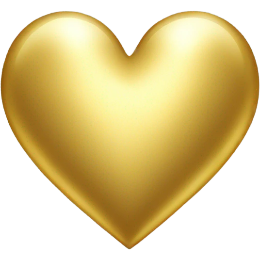 Gold colored heart  emoji