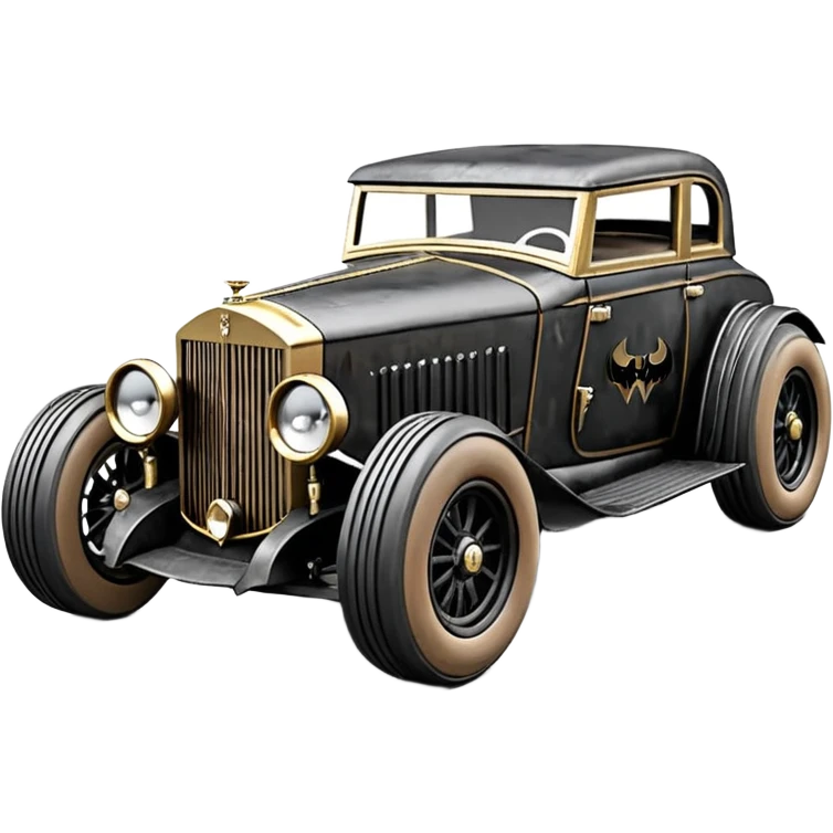 1:10 off-road lcg Basher Batgirl’s 1934 blackened tarnished Darth Vader hotrod ford jaguar Rolls Royce rc car (extra wide tires with fenders) emoji
