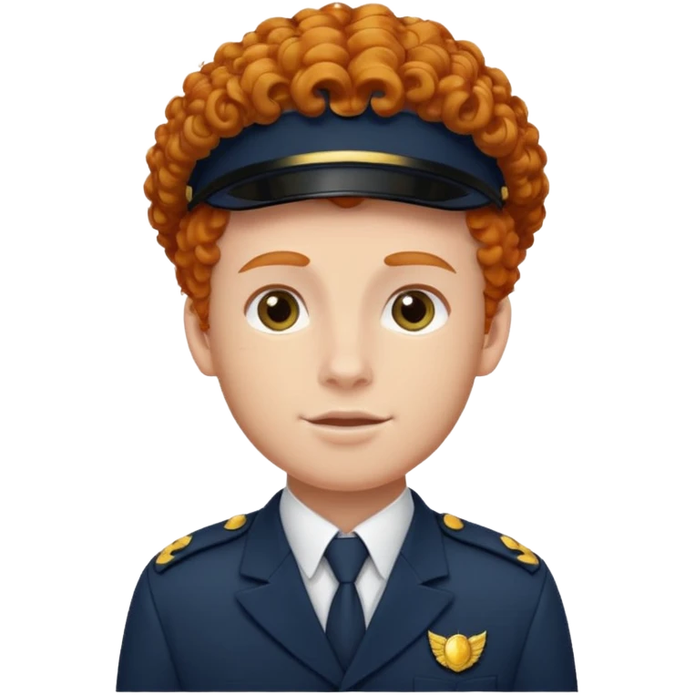 bellboy face big curly hair ginger emoji