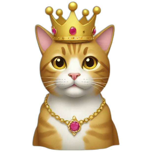 Cat with crown emoji