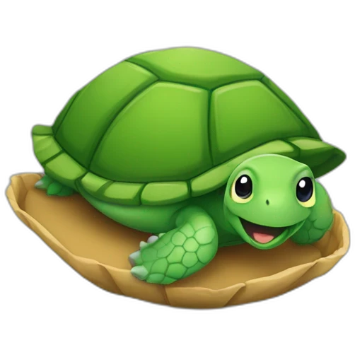 un lièvre dans une tortue emoji
