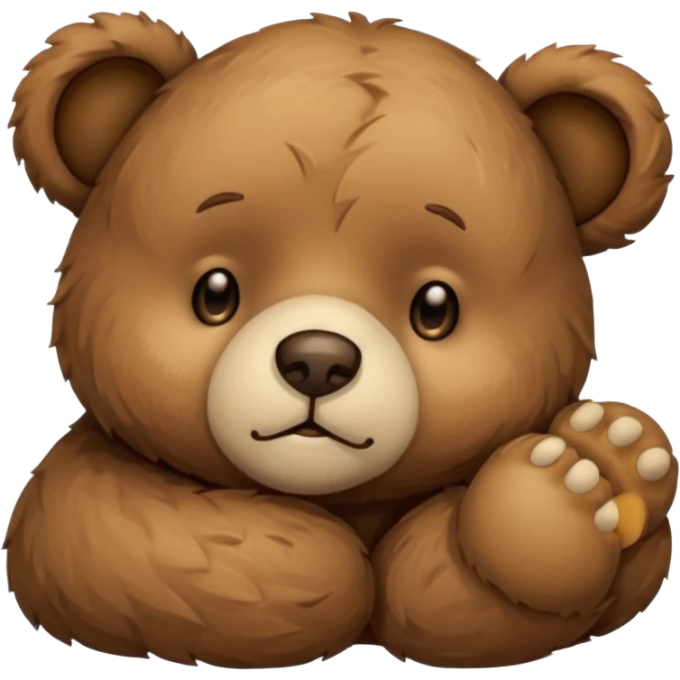 Sleepy teddy bear emoji