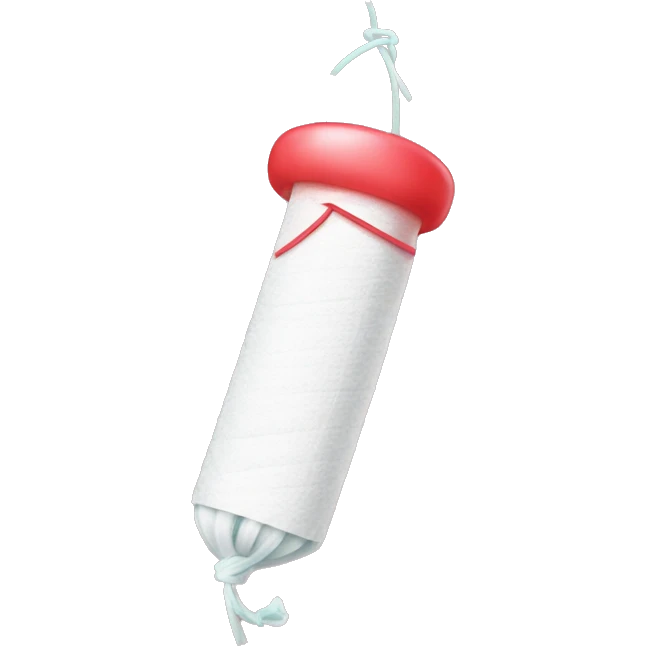 Cute little tampon with string  emoji