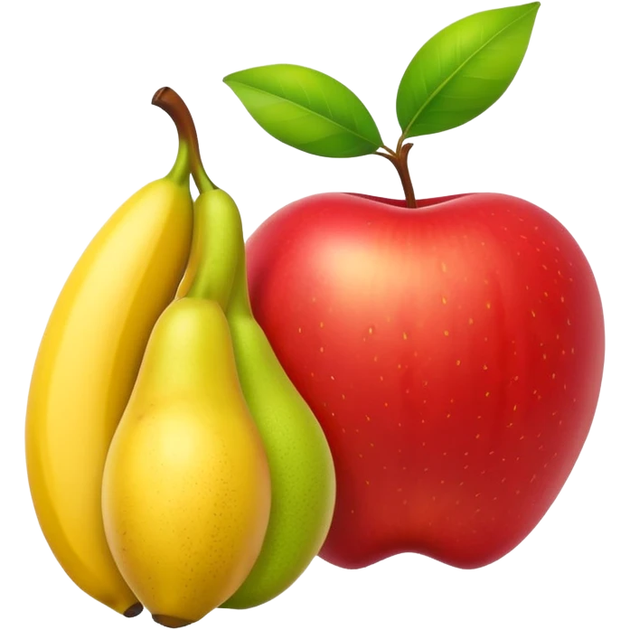 Colorful fruits with glowing antioxidant particles, cell protection, bright clean colors, simple emoji style emoji