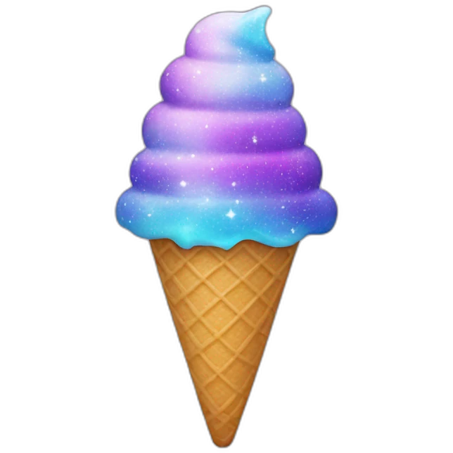 A galaxy ice cream emoji