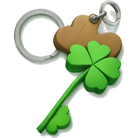 clover keyring emoji
