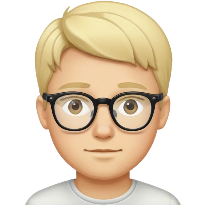 blonde white boy with glasses emoji