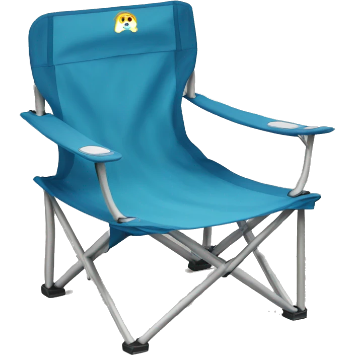 blue folding camp chair emoji