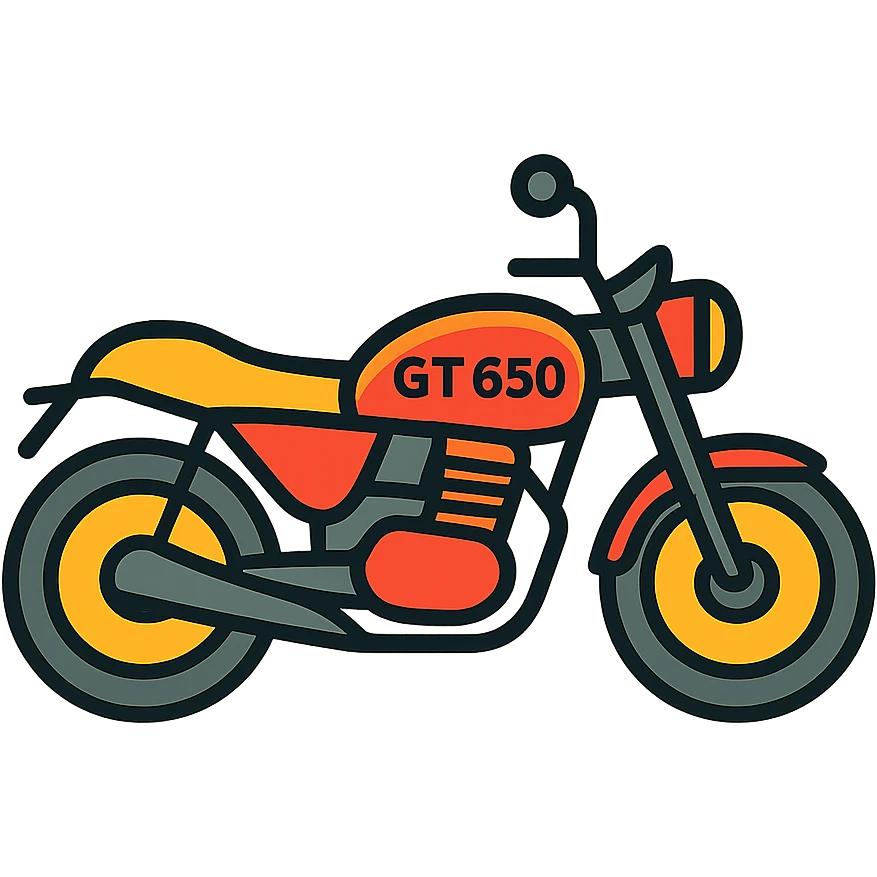 red GT 650 motorcycle icon emoji