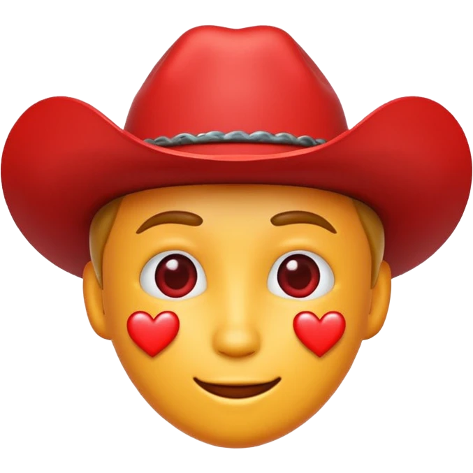 Cowboy emoji with hearts around it  emoji