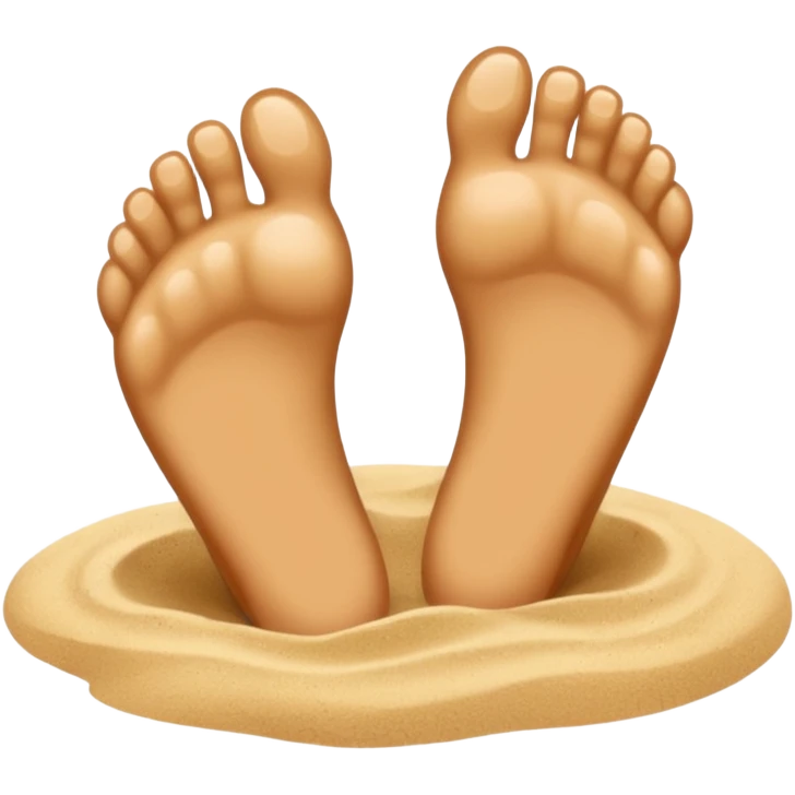 two feet on sand emoji