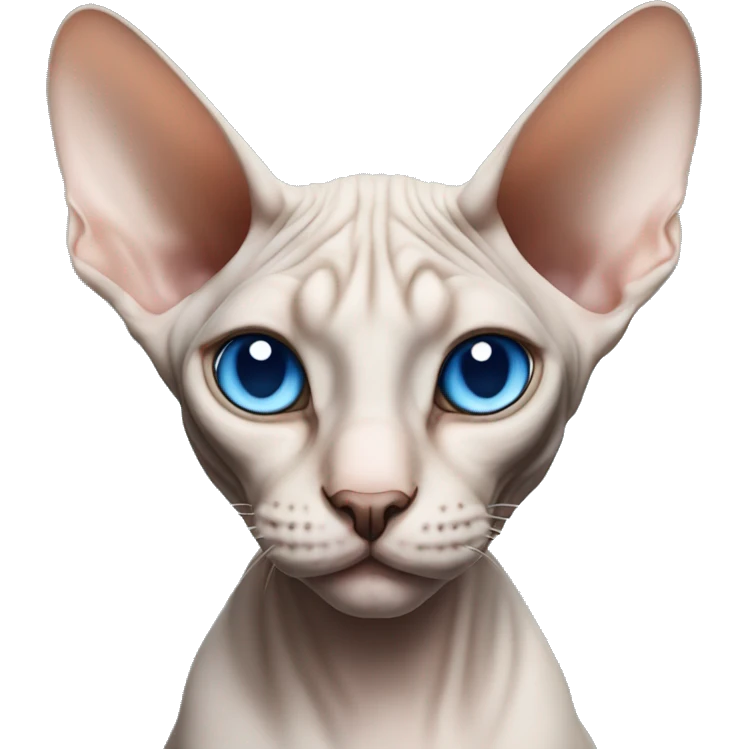 Sphynx cat with blue eyes  emoji