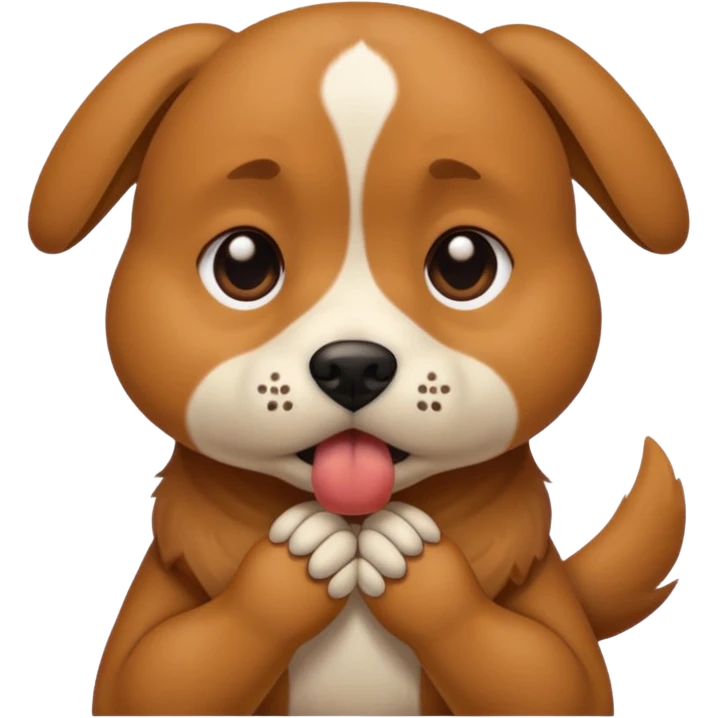 a dog choking itself out emoji