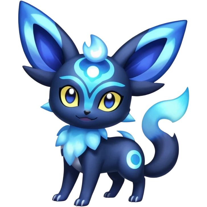 Nebulae Noibat-Meowstic-Umbreon-Fakémon-hybrid-creature (full body)  emoji