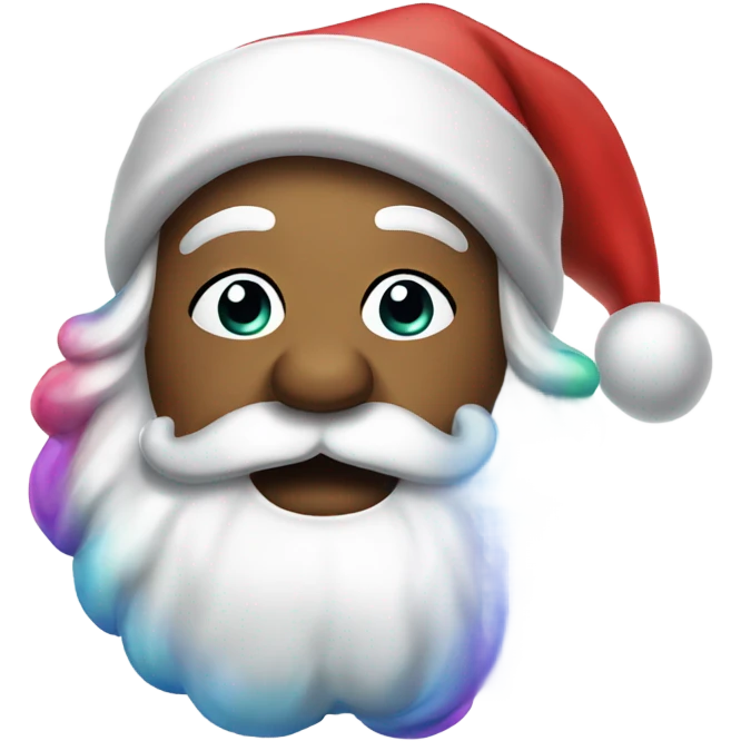Santa Claus spitting a rainbow  emoji