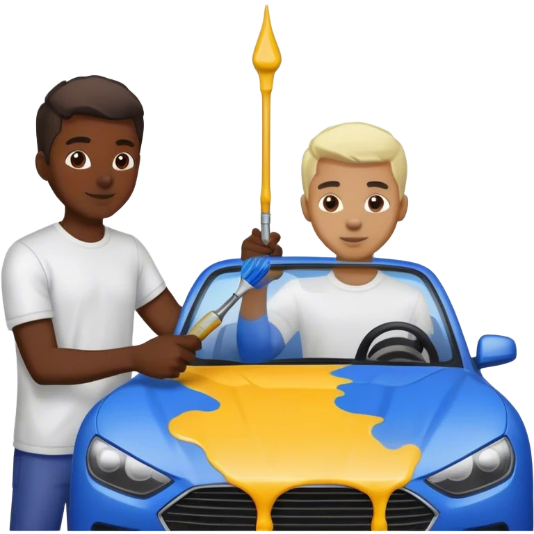 Two car paint mixer men  emoji