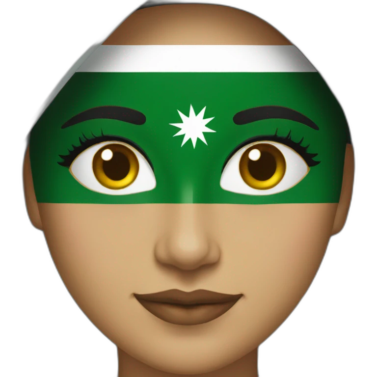 Priyanka pakistan flag face emoji