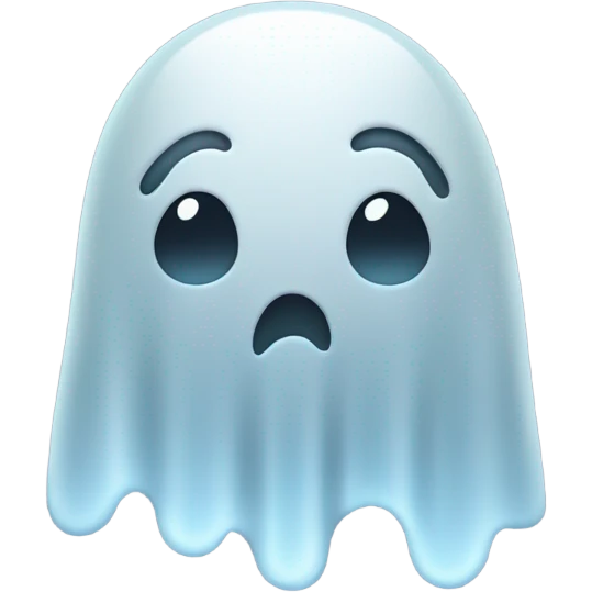 Sad ghost emoji