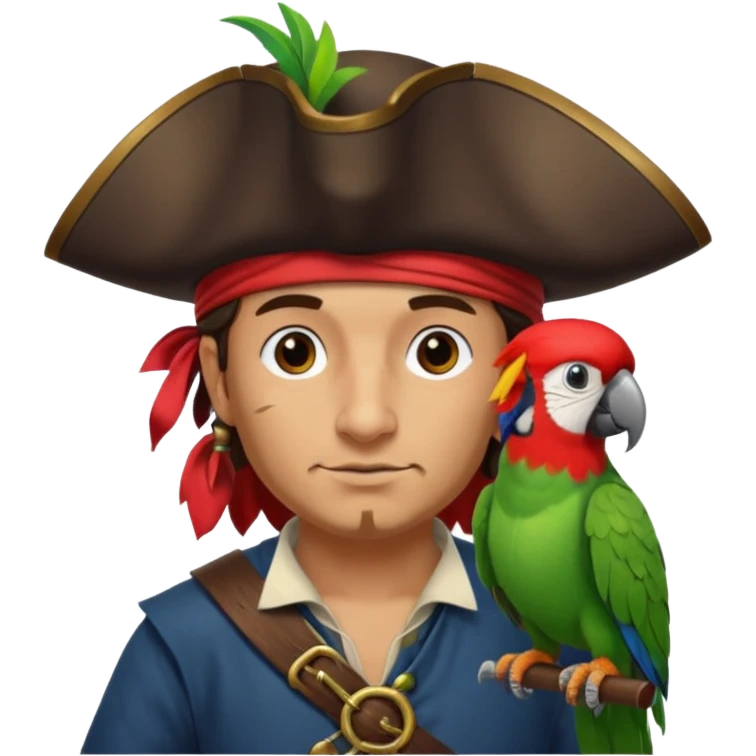pirate and parrot emoji